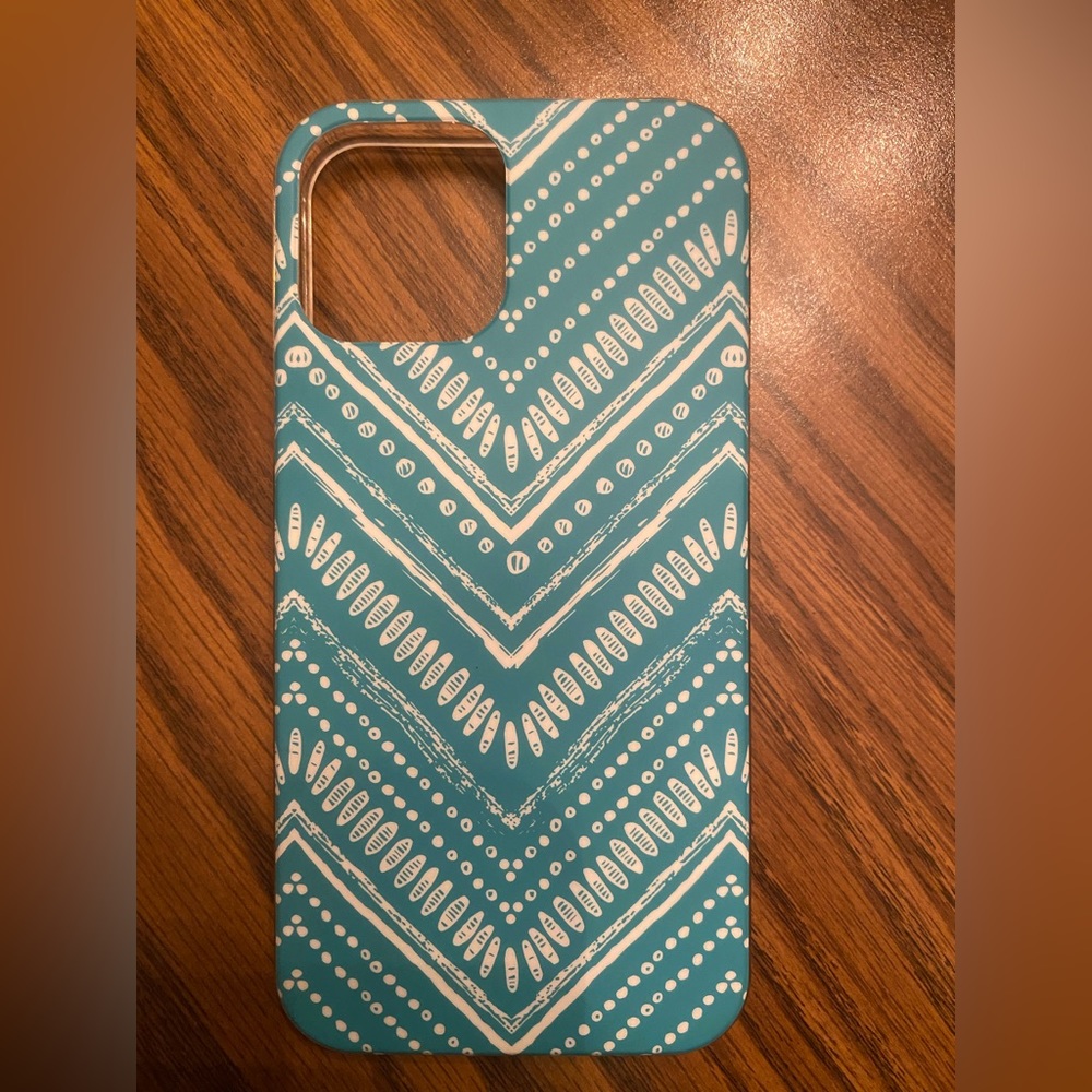 Blue and White Patterned iPhone Case